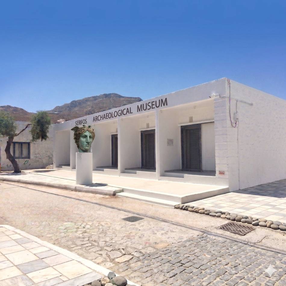 Medusa of Serifos at Archaeological Museum of Serifos, Serifos Island, Greece