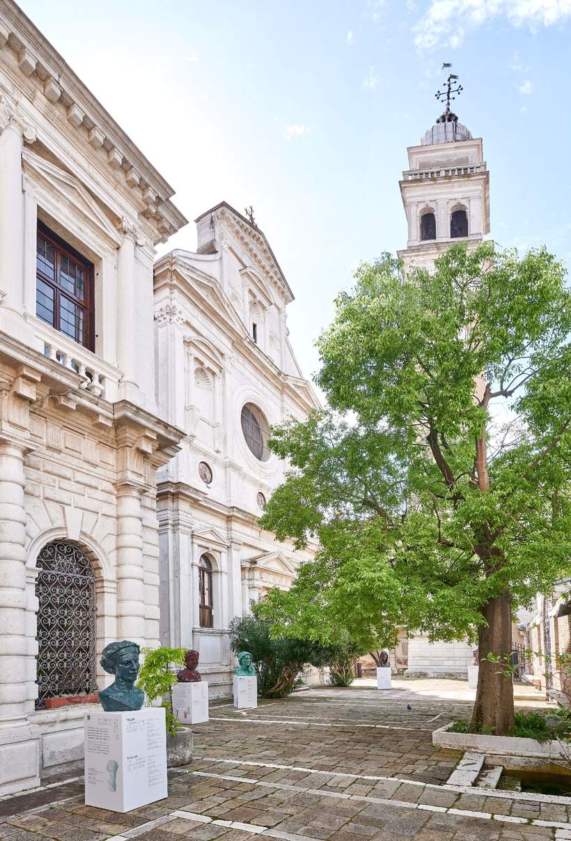 Hellenic Heads in the courtyard of San Giorgio dei Greci, Venice